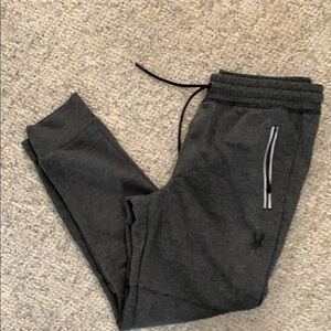 Spyder Active charcoal grey joggers sweatpants with pockets Size Medium